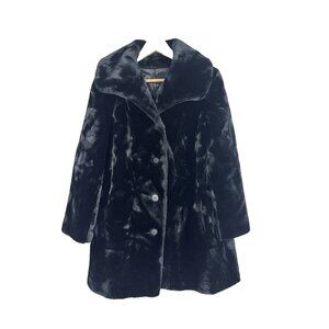Vintage Borgazia 12 Faux Fur Deep Pile Coat Union Made 90s Y2K Retro Chic Glam